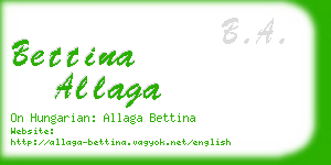 bettina allaga business card